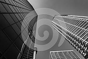 Seattle Skyscrapers black and White