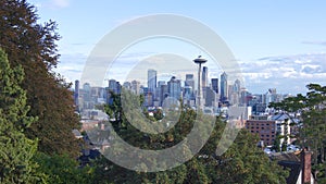 SEATTLE, WASHINGOTN - SEPTEMBER 2014: Skyline panorama view