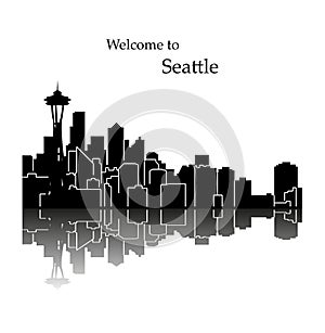 Seattle, Washington city silhouette