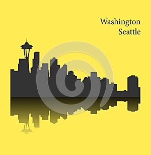 Seattle, Washington city silhouette