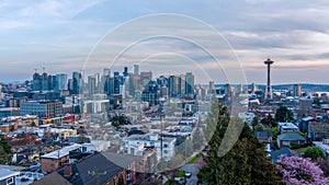 The Seattle, Washington skyline in March 2023