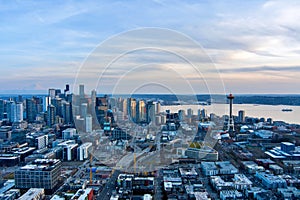 The Seattle, Washington skyline in March 2023