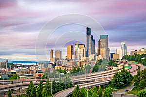 Seattle, Washington, USA downtown city skyline