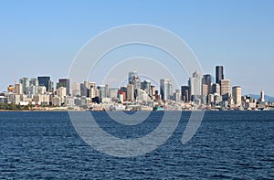 Seattle, Washington waterfront and city skyline