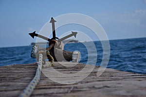 Seaview of an anchor. Zanzibar