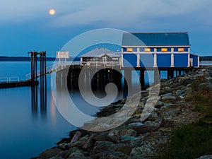 Seawalk on a clear night in Sidney, Vancouver Island, British C