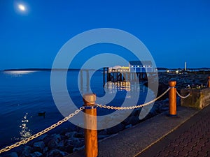 Seawalk on a clear night in Sidney, Vancouver Island, British C