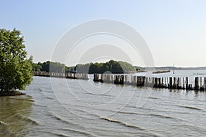 Seawall at the Coastal Erosion Problem Area