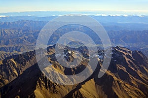 Seaward Kaikoura Mountains on An Autumn Morning Aerial