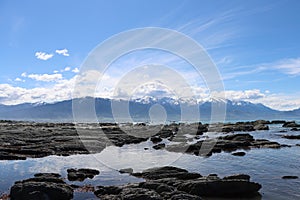 Seaward Kaikoura ranges with beautiful snow covered mountains