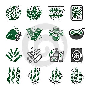 Seaweed icon set