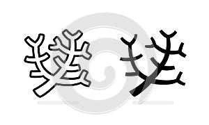 seaweed icon on white background. Vector illustration