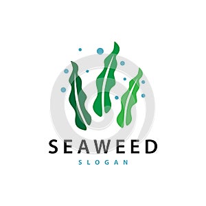 Seaweed Logo Simple Minimalist Design Illustration Template