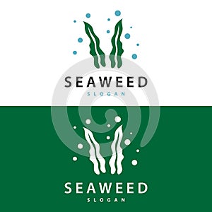 Seaweed Logo Simple Minimalist Design Illustration Template