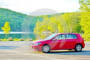 Sebago lake comfortable parking new york usa