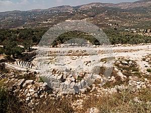 Sebastia, ancient Israel, ruins and excavations photo