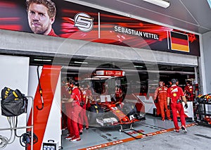 Sebastian Vettel of Germany and Scuderia Ferrari