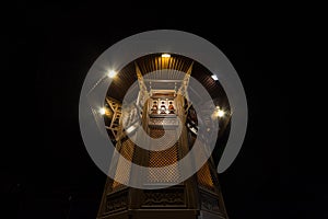 Sebilj fountain, on Bacarsija district, in Sarajevo at night, Bosnia and Herzegovina.