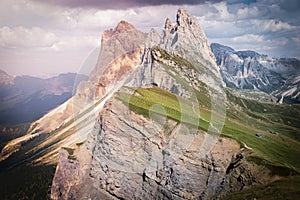 Seceda alpine pasture, South Tyrol, Italy