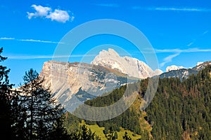 Seceda mountain and Odle peaks, South Tyrol