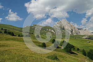 Seceda moutain in the italian alps - Famous destination Dolomites