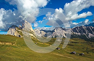 Seceda peak, Odle mountain range, Gardena Valley, Dolomites, Italy