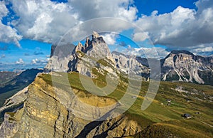 Seceda peak, Odle mountain range, Gardena Valley, Dolomites, Italy