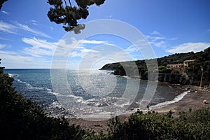 A secluded bay in the Mediterranean, France