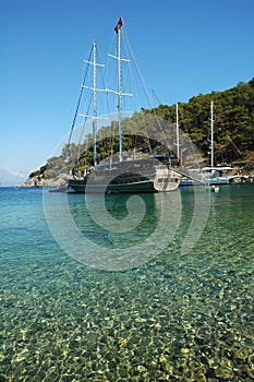 A secluded bay in the Turkish Mediterranean