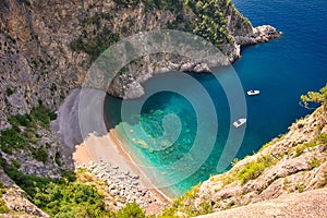 Secluded beach on the Amalfi Coast