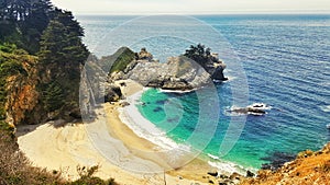 Secluded beach in Big Sur