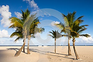 Secluded beach at Fort Lauderdale