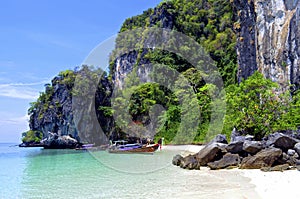 Secluded beach on Hong Island near Krabi