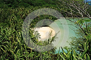 Secluded Beach On Huahine Island