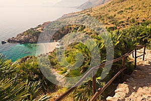 Secluded beach in Lo Zingaro NP near Scopello in Sicily