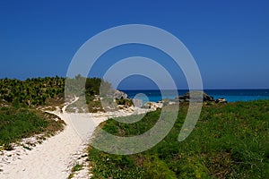 Secluded Bermuda beach