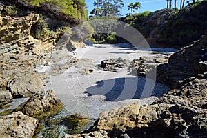 Secluded cove near Crescent Bay, Laguna Beach, California.