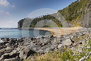 Secluded and desolated beach