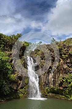 Secluded jungle waterfall