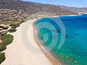 Secluded Kalamos beach on the island of Ios, Cyclades, Greece