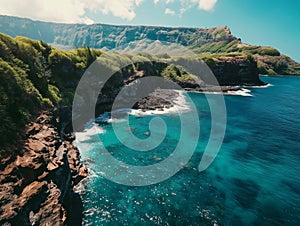 Secluded Paradise: Aerial View of a Hidden Beach