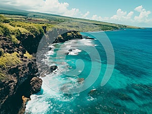 Secluded Paradise: Aerial View of a Hidden Beach