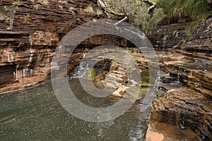 Secluded waterfall in national park