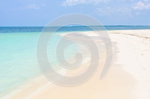 Secluded white sand beach in Cayo Levisa Island in Cuba