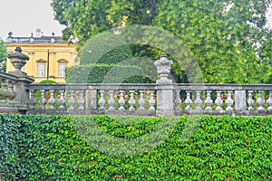 Seclusion with balustrade in site of Buchlovice castle, Czech Republic