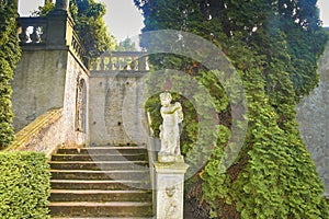 Seclusion with balustrade in site of Buchlovice castle, Czech Republic