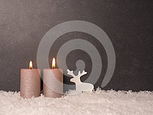 Second Advent candle burns