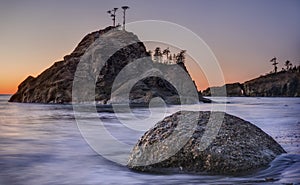 Second Beach Sea Stacks at Sunset