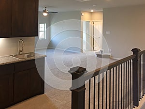 Second floor family room in new house