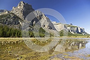 Second Ghost Lake Landscape Alberta Springtime Banff National Park Canadian Rocky Mountains